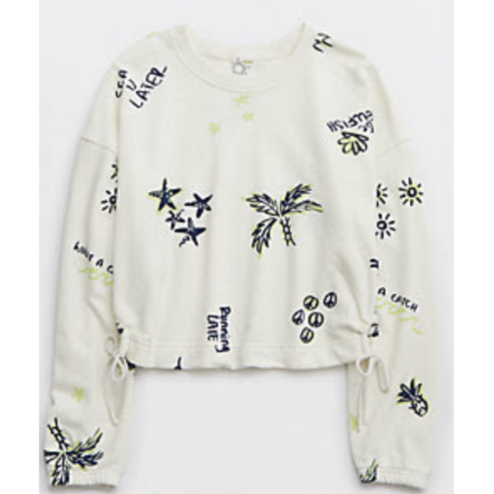 Aerie side tie sweatshirt